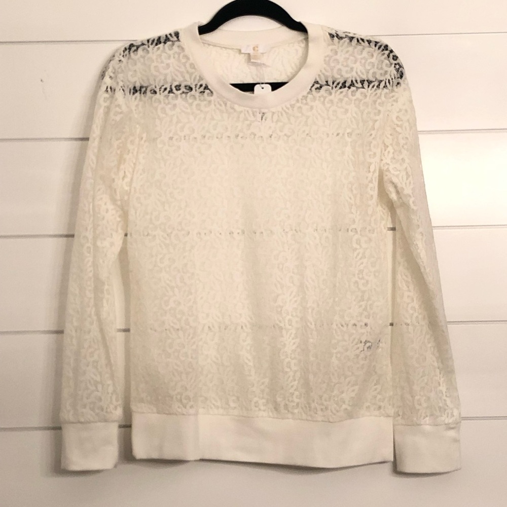 NWT Lace Casual Long Sleeve Top